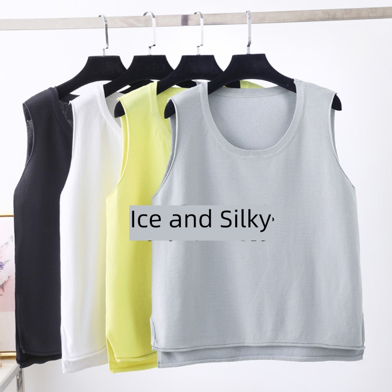 easy Cover your stomach knitting jacket T-shirt camisole vest