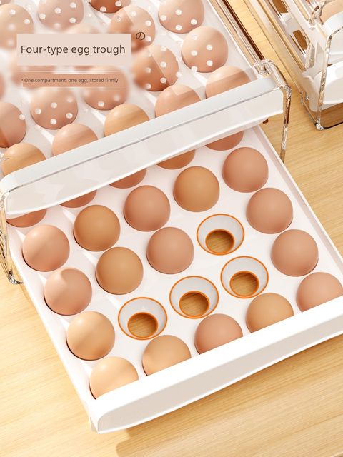 佳帮手鸡蛋收纳盒抽屉式冰箱专用家用食品级密封保鲜厨房整理神器