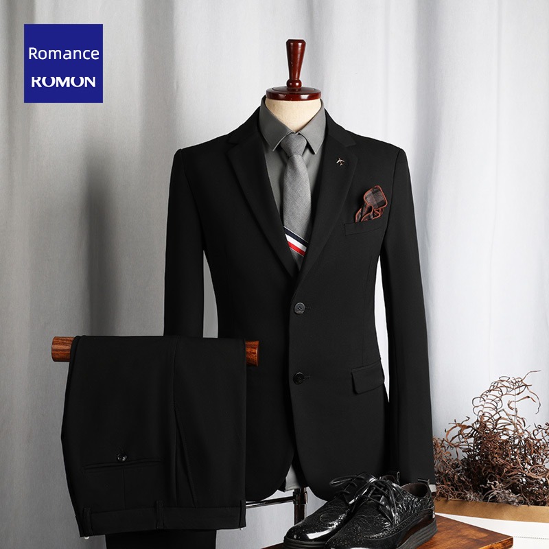 Romon autumn Casual and versatile Self-cultivation man 's suit suit