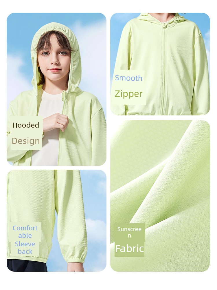 Jeanswest Children's Clothing 2026 New Boys' Sun Protection Clothing Ice Silk Children's Sun Protection Jacket Summer Wear Upf100+ — 5