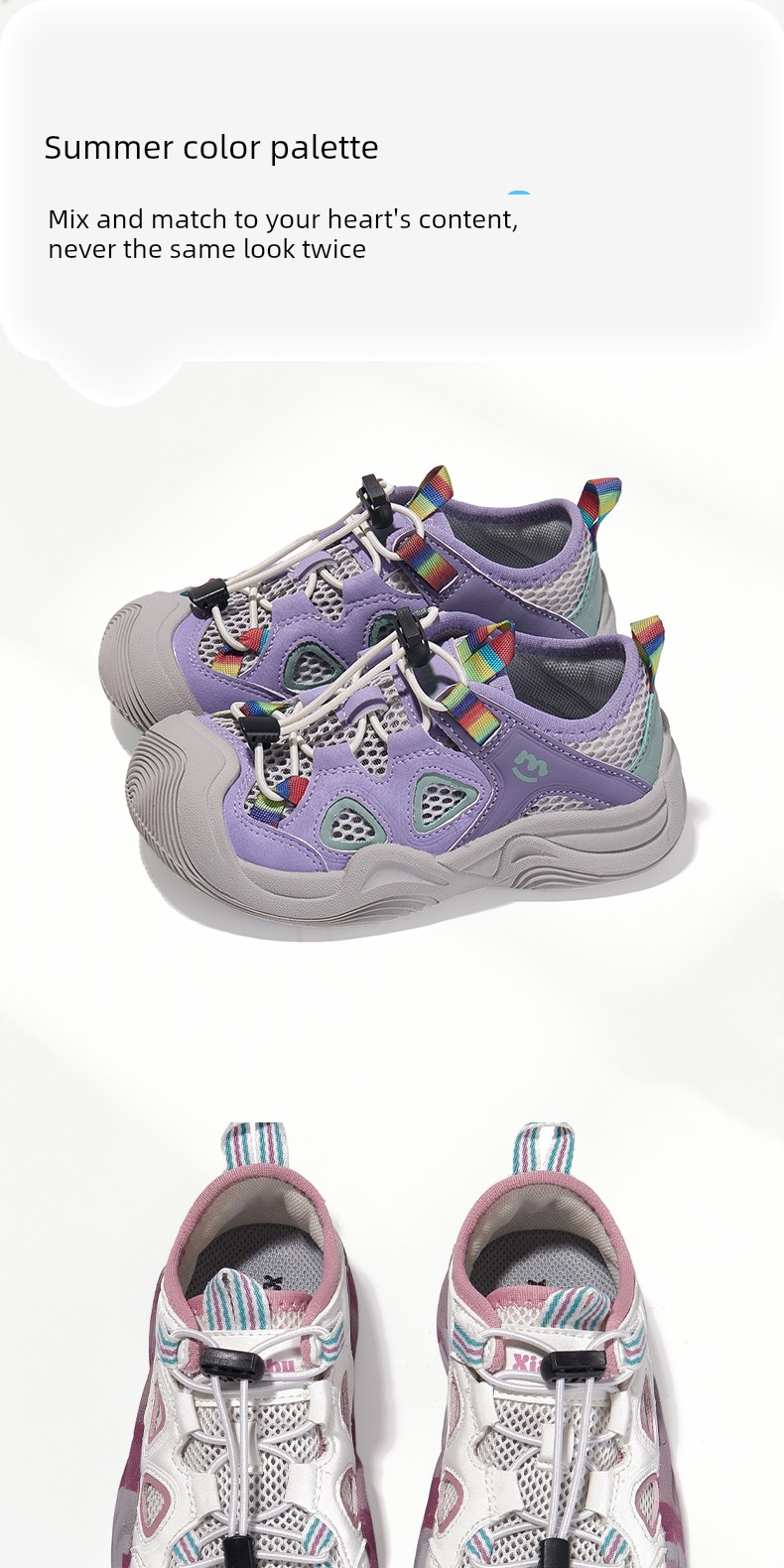 Xiaomi Children's Sports Shoes 2026 Summer New Model Mesh Girls' Outdoor Shoes Hollow Breathable Shoes for Older Children — 16