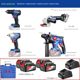 Dongcheng brushless lithium battery hammer lithium battery angle grinder hand drill electric wrench Dongcheng tool set four-piece set combination