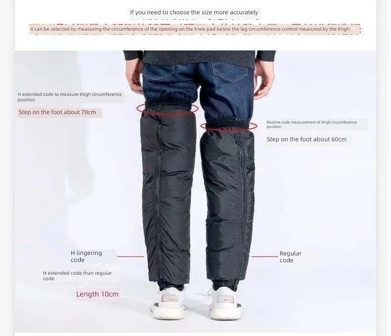 Down cotton winter Cycling zipper Cold proof thickening kneepad