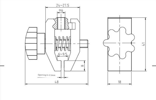 Edbor push-pull gauge fixture tension test clip HJJ-001 wire film fabric and other test fixtures