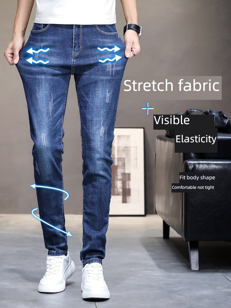 easy elastic force schoolboy leisure time Plush Jeans