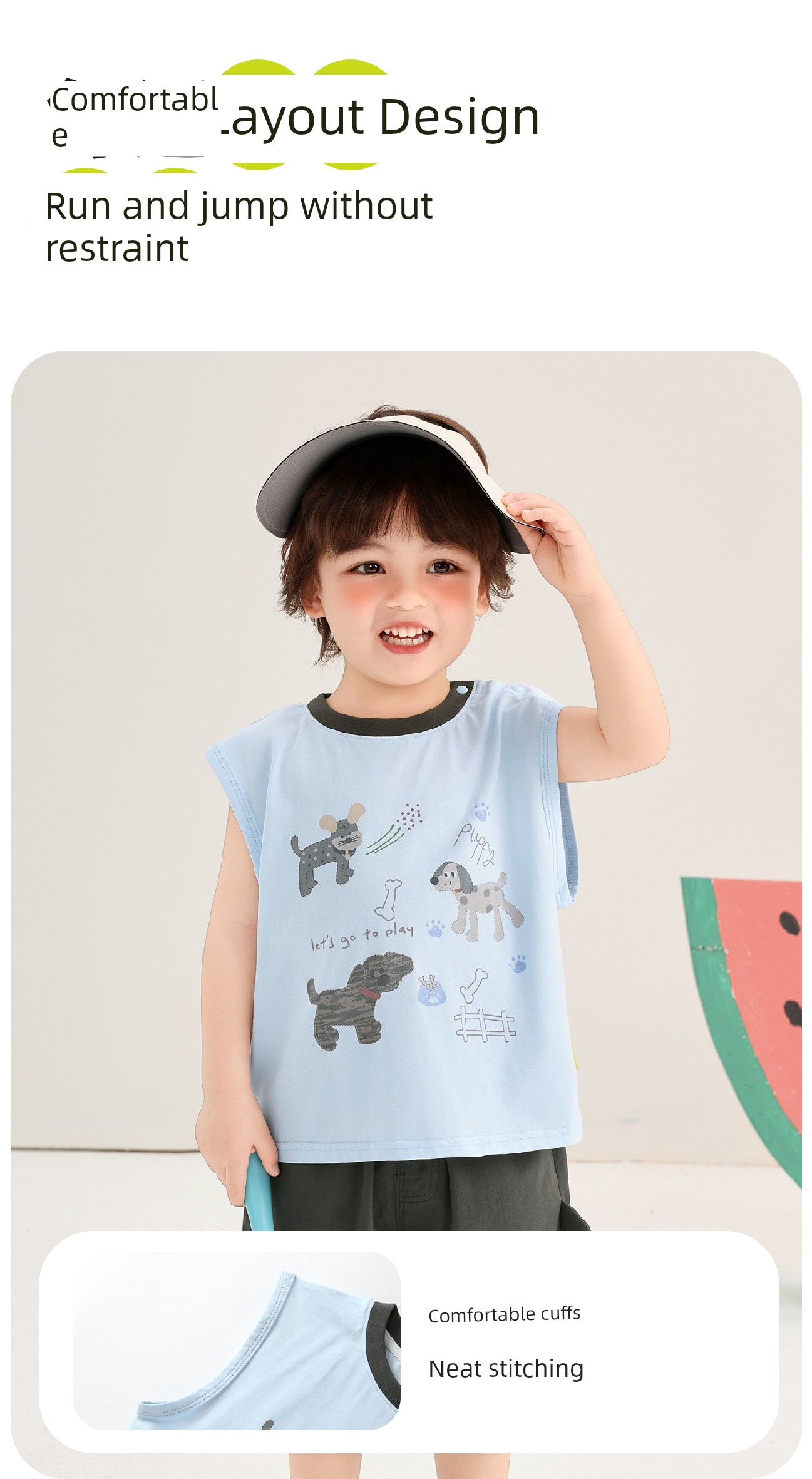 Baby Vest Boys Casual Sleeveless T-Shirt Summer Clothing Girls Baby Clothes Short-Sleeved Kidsren's Summer Thin Tops — 5