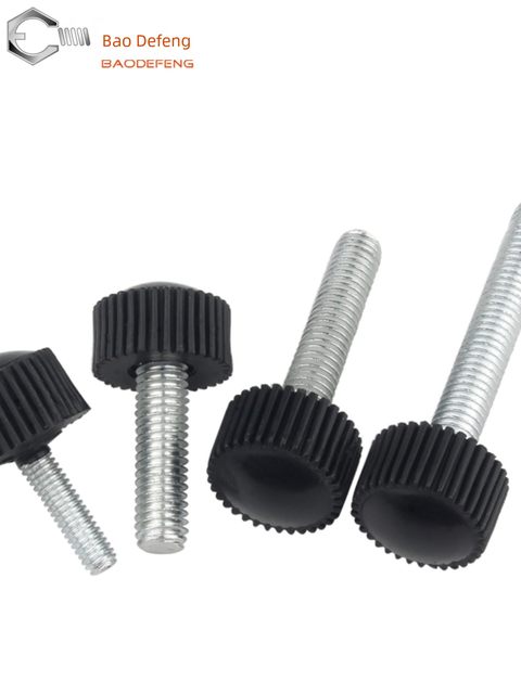 Round head straight pattern handle rubber head screw hand twist adjustable bakery handle hand twist screw M4M5M6