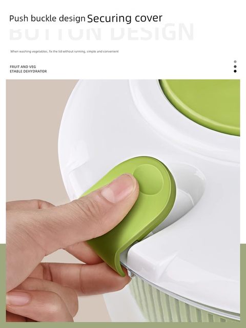 沙拉蔬菜脱水器家用神器沥水甩干机水果手动甩水篮厨房工具洗菜盆