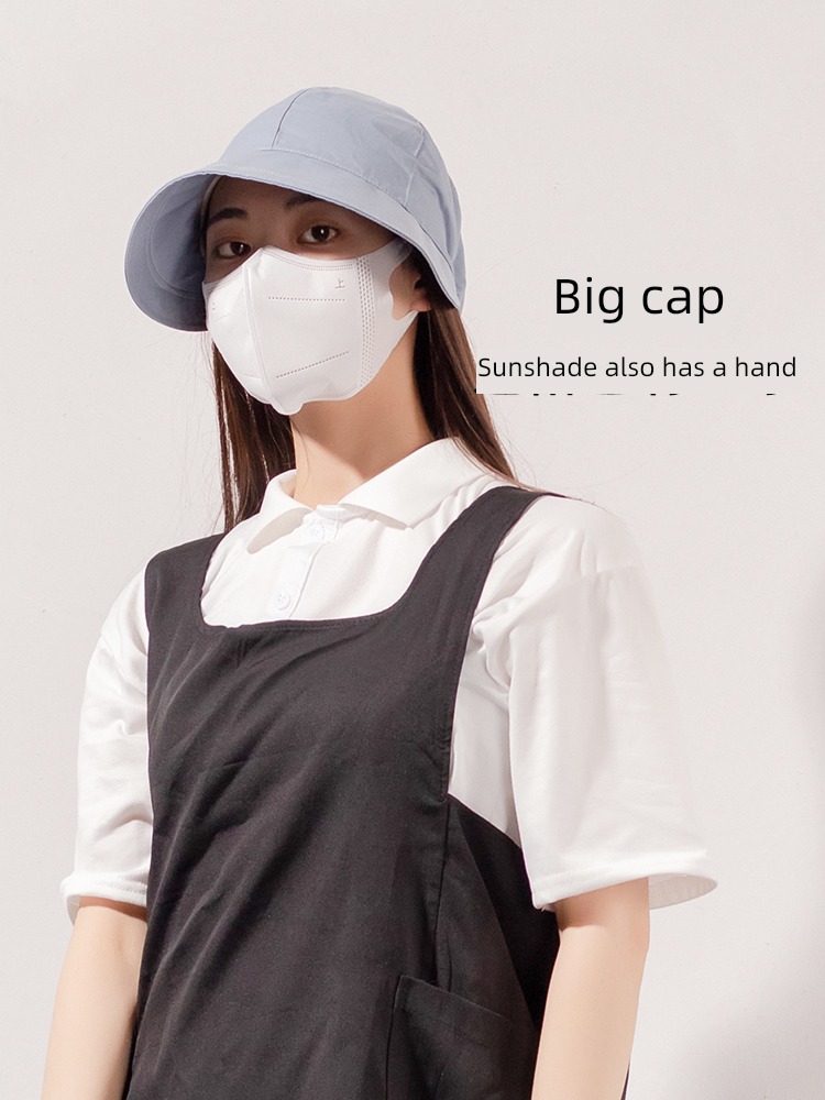 summer Zhao Lusi Same Foldable female shading Sunscreen cap