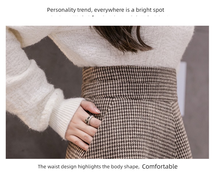early autumn winter Big swing Wool Half body Women's wear Fluffy skirt