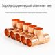 Free shipping copper tee T-type connector Air conditioning copper pipe tee connector Copper pipe fitting copper accessories copper connector purple connector