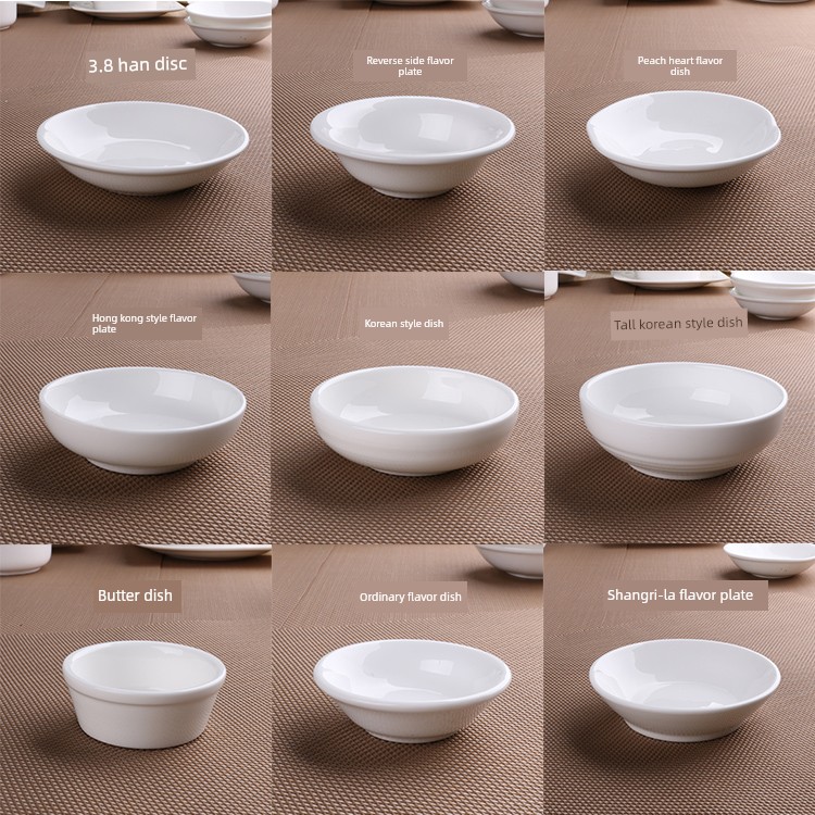 Restaurant Ceramic Plates and Bowls, Round Plates, Chinese Plates, Sauce Dishes, Dessert Plates, Dipping Sauce Dishes, Pizza Hut Tomato Sauce Dishes