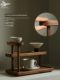 Wooden walnut porch table top storage rack storage solid wood cup holder coffee tea set perfume storage rack