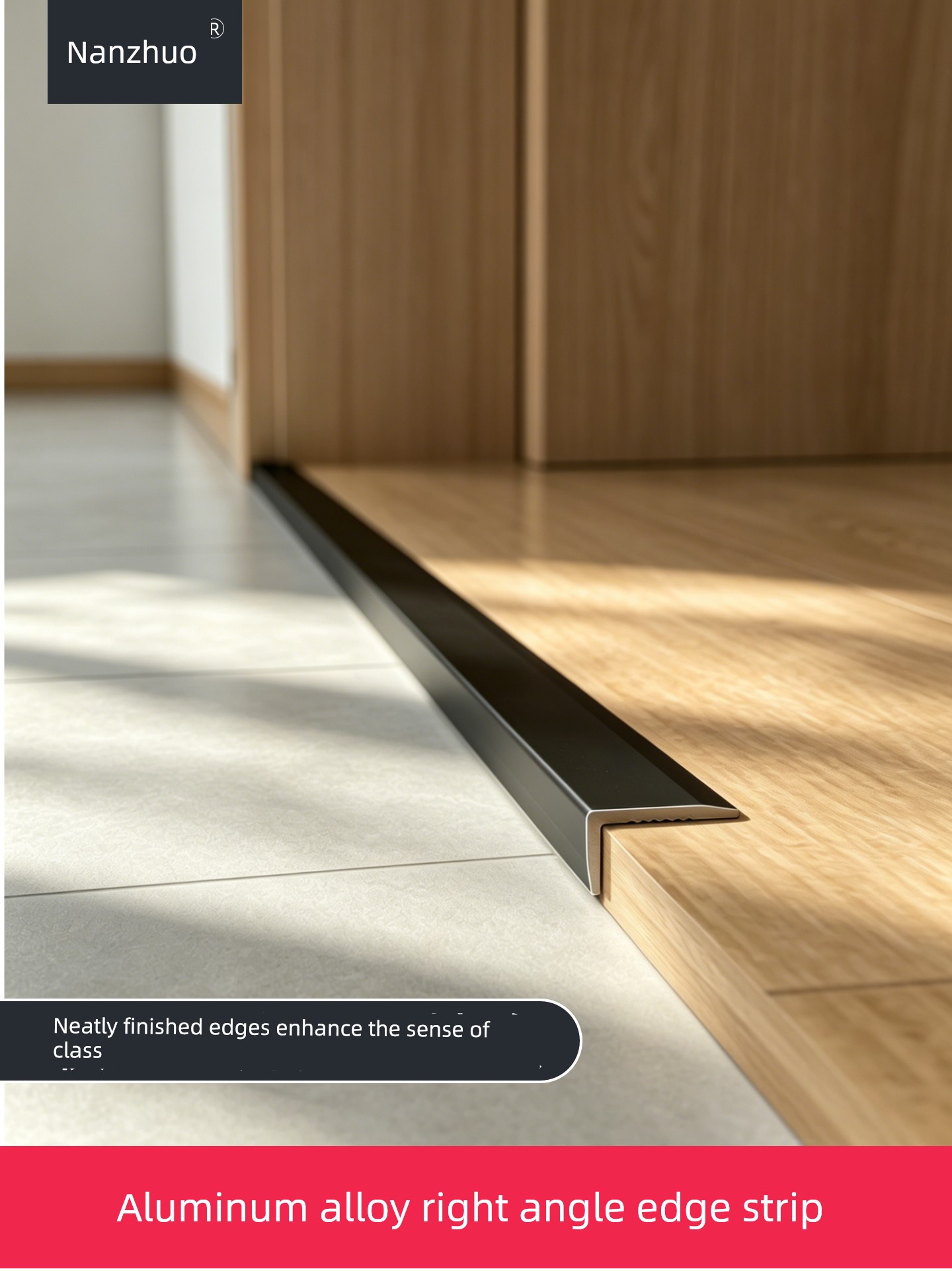 L-Shaped Edge Strip Aluminum Alloy Matte L-Shaped Right-Angle Edge Strip Floor 7-Shaped Edge Strip Tile Metal Edging Strip