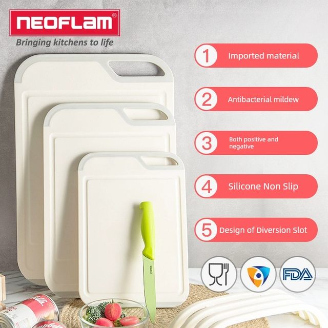 Neoflam抗菌砧板塑料切菜板家用韩国分类菜板切水果防霉收纳双面