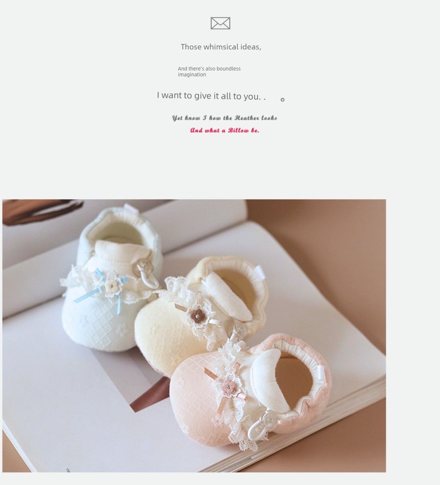 Baby Spring and Autumn Shoes That Don'T Slip Off, Princess-Style Shoe Covers for Baby Girls, 6 to 12 Months, Newborn Shoes 0-3 Months — 15