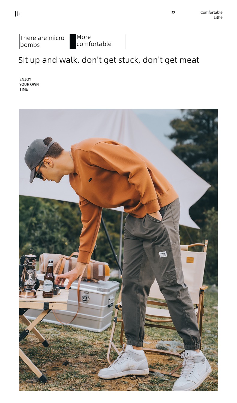 Ying julun autumn new pattern cotton material Little feet leisure time trousers