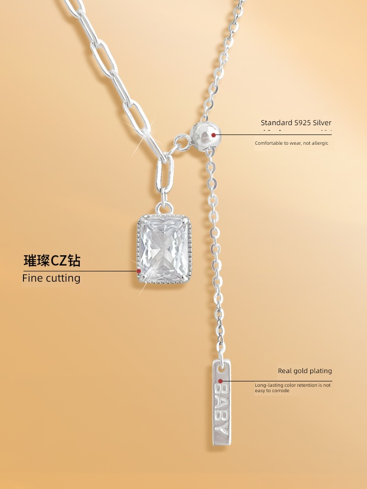 It's too late original s925 Sterling Silver female temperament Accessories Necklace