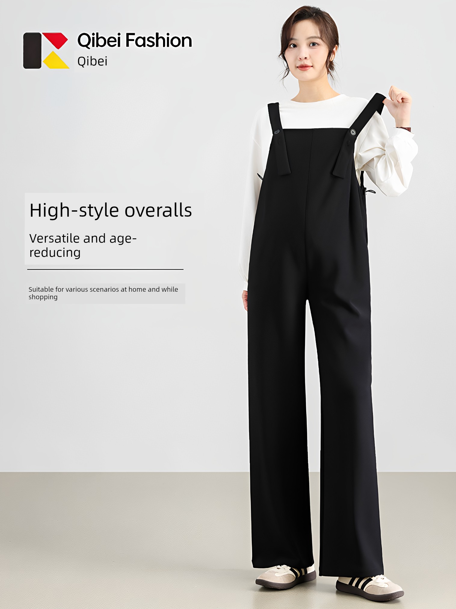 Qibei Maternity Overalls 2026 Autumn New Style for Petite and Plus Size, Loose Fit for Spring and Autumn — 4