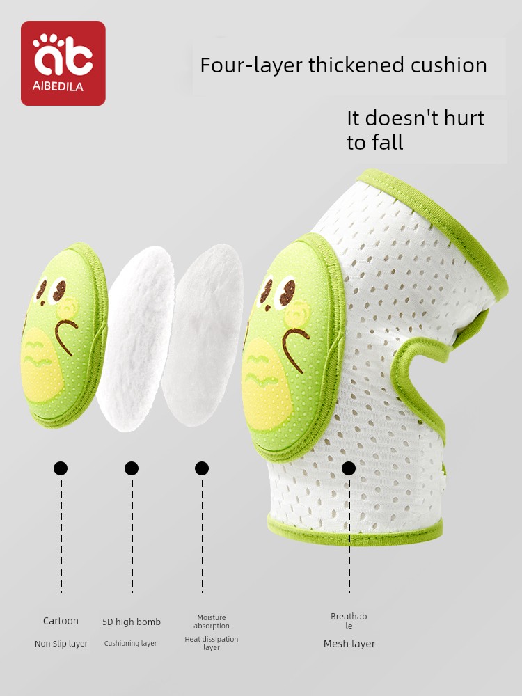 Baby Knee Pads for Crawling, Baby Knee Protectors, Children's Crawling Anti-Fall Elbow Pads, Summer Thin Breathable Style — 4