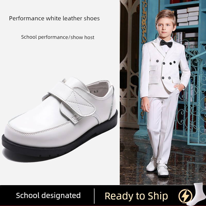 Boys' Performance Spring & Fall New Arrival Soft Bottom Student Leather Shoes — 1