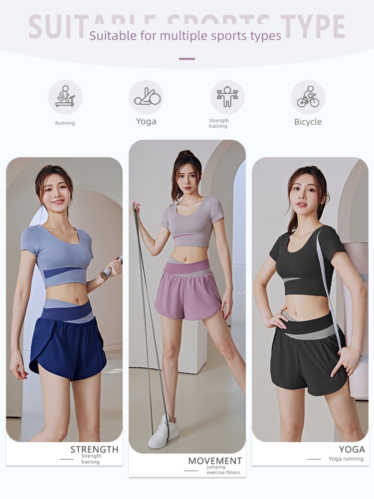 female Fitness wear quick-drying yoga High waist motion shorts