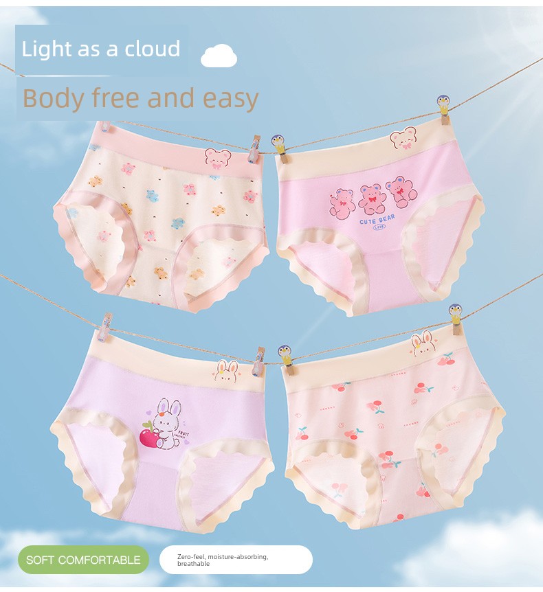 Modal Girls' Briefs, Suitable for All Seasons, Thin and Breathable, Girls' Underwear, Children's Boxer Briefs, Eco-Friendly Silk — 11