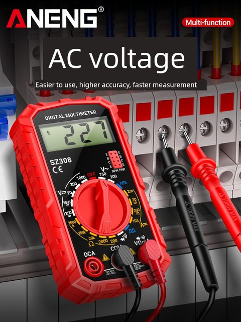 Electronic multimeter Digital high-precision multifunctional home maintenance electrician portable small universal meter