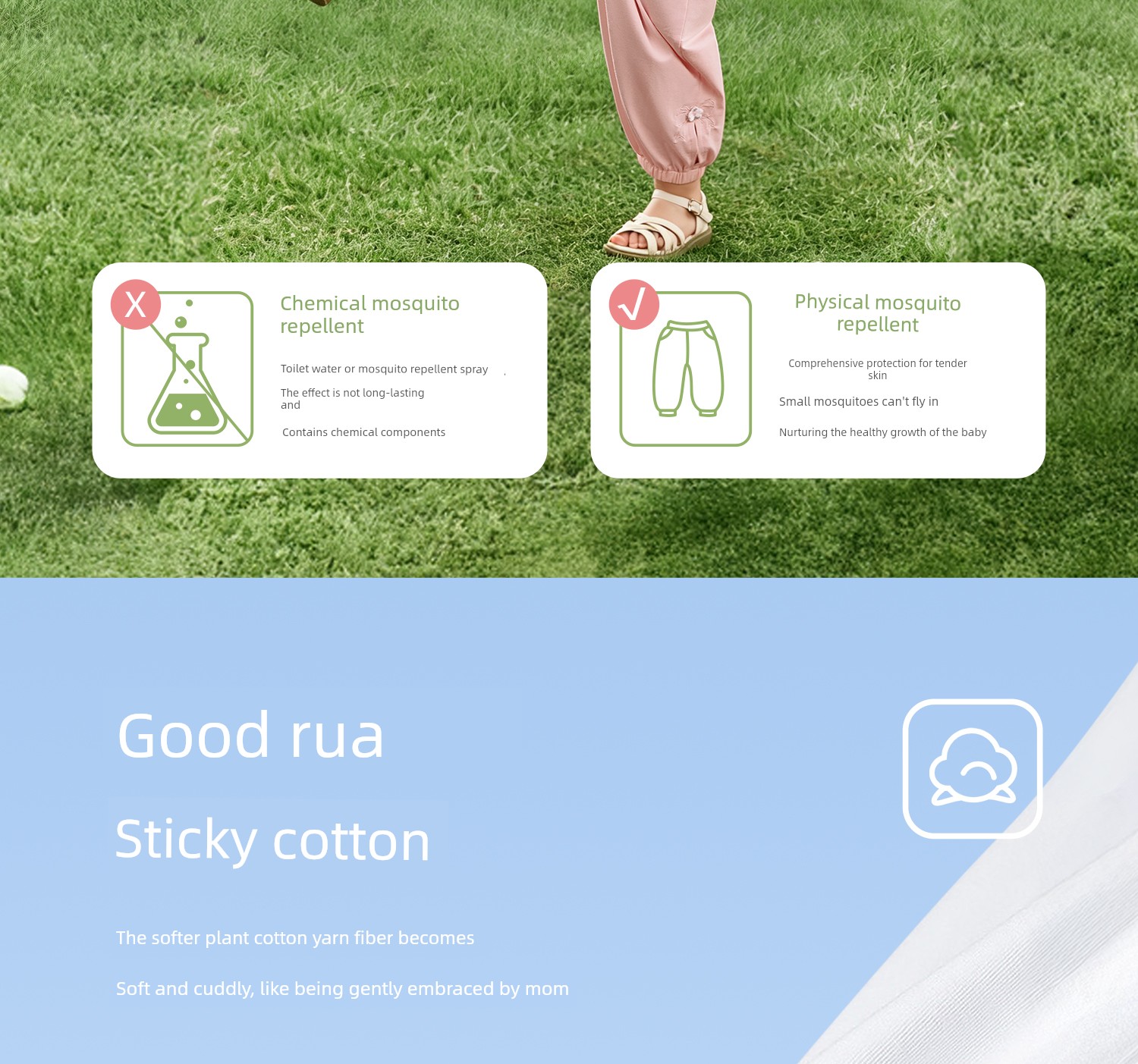 Jellybaby Anti-Mosquito Pants for Girls Summer Thin 2026 New Style Small Kidsren Casual Pants Autum Baby Pants — 10