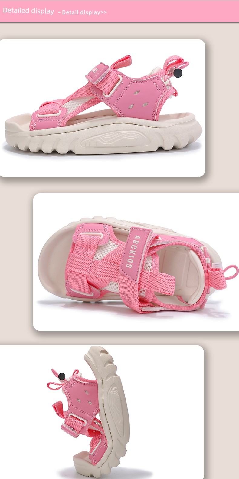 Abckids Kidsren's Shoes, Girls' Summer Sandals, 2026 New Kidsren's Hiking Shoes, Girls' Sports Soft-Soled Beach Shoes — 11