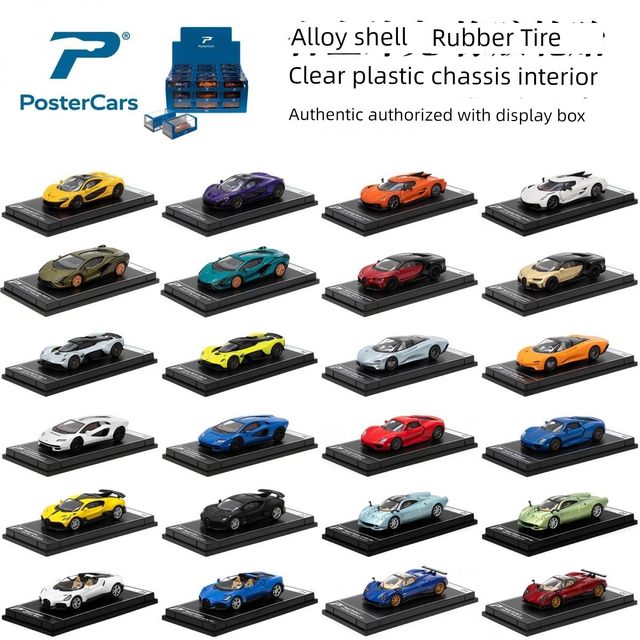 PosterCars 1 64 Aston Martin Valkyrie Koenigsegg McLaren Alloy Car Model