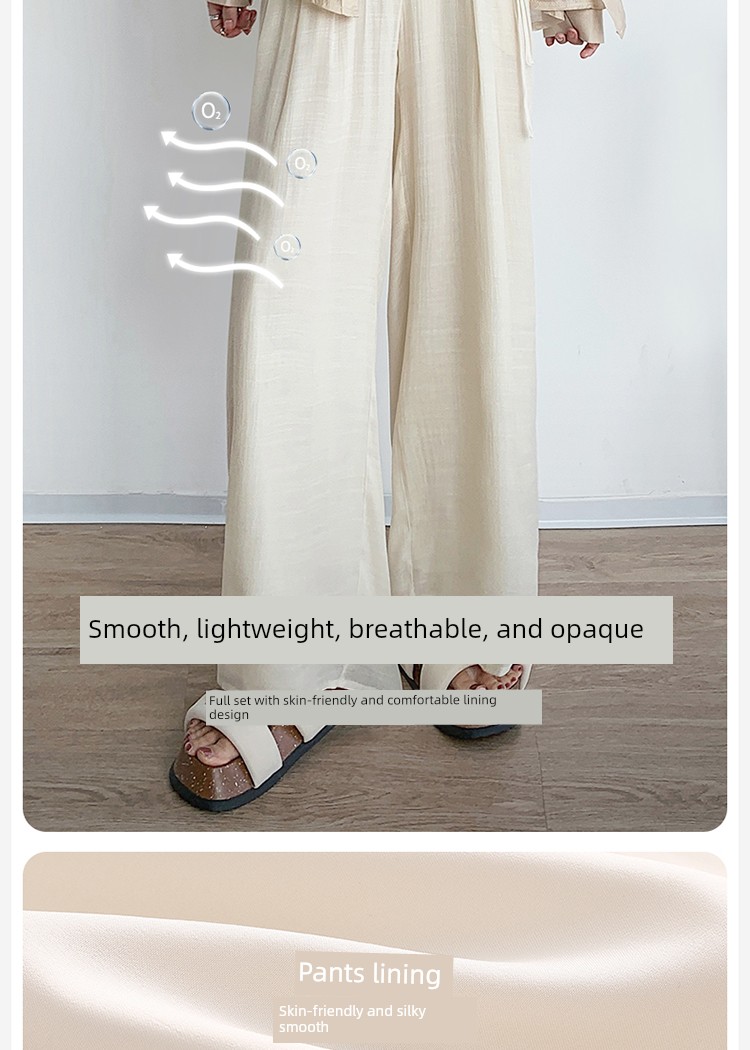 Maternity Pants Summer Thin Style 2026 New Tencel Wide-Leg Pants for Autumn, Comfortable for Early Pregnancy, Summer Wear — 11