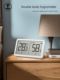Green forest temperature and humidity meter clock household indoor baby room high-precision thermometer with time small magnetic humidity meter