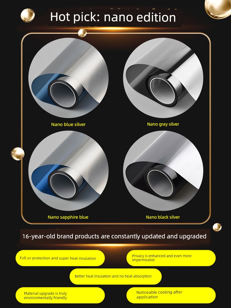 Sunscreen Heat-Insulating Film Window Glass Stickers Peep-Proof Fashion Tape Shading Balcony Sunshade One-Way Perspective Privacy Film