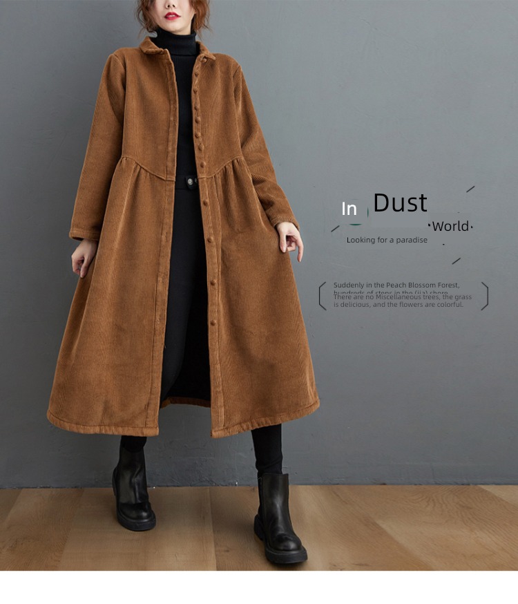 corduroy thickening easy leisure time Cardigan loose coat Windbreaker
