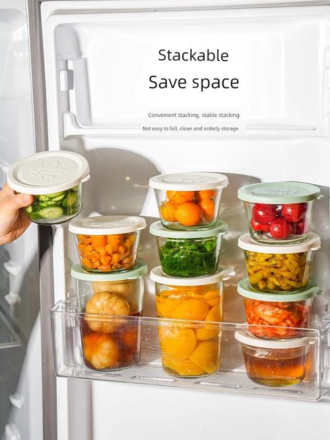 Canned sealed jars Food grade moisture-proof pickled vegetables, kimchi snacks dry goods kitchen storage glass jar with lid fresh-keeping bowl