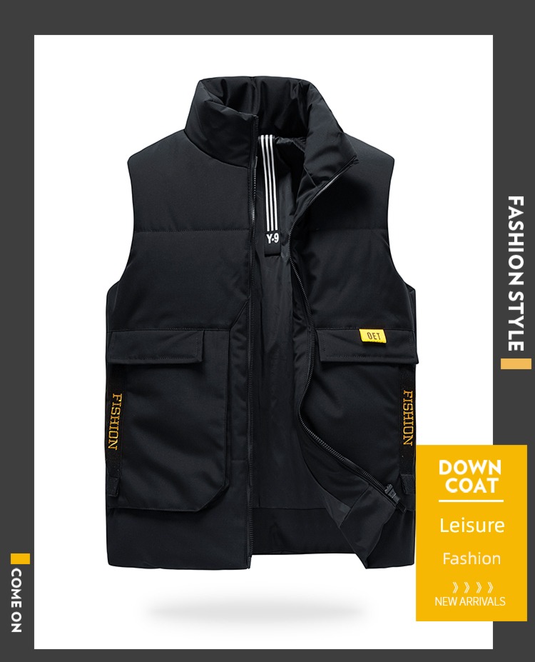 Vest waistcoat handsome youth Down cotton winter work clothes