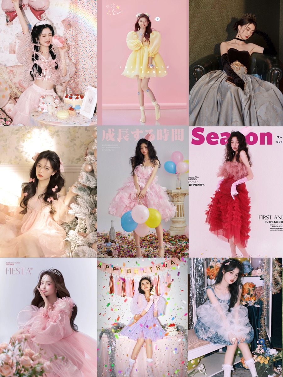 birthday party theme Korean Aestheticism girl Photo