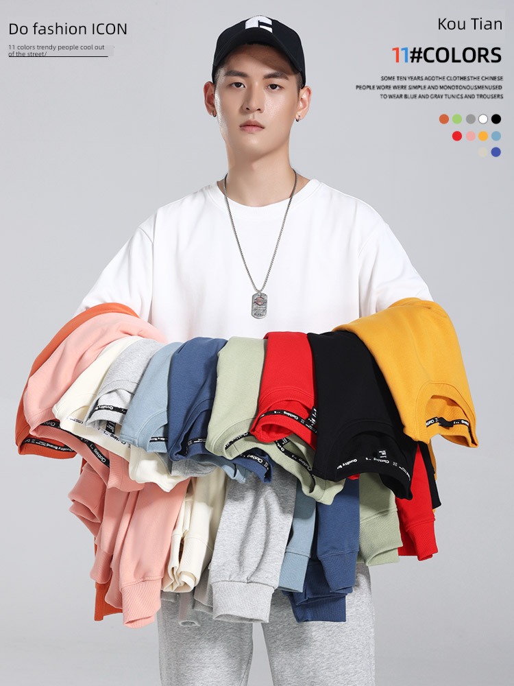 schoolboy Long sleeve Chaopai American style spring and autumn No cap Sweater