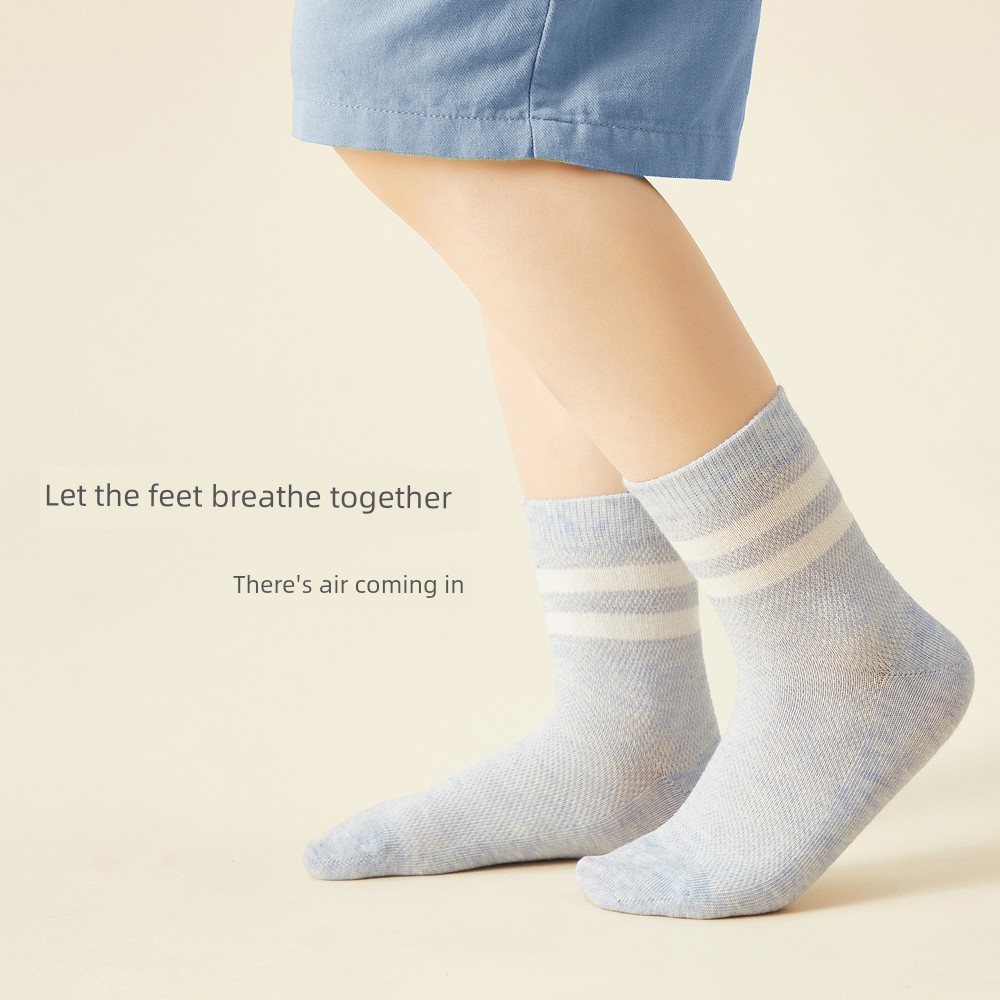 Summer Mesh Breathable Boy Student Bambi Children's Socks — 3