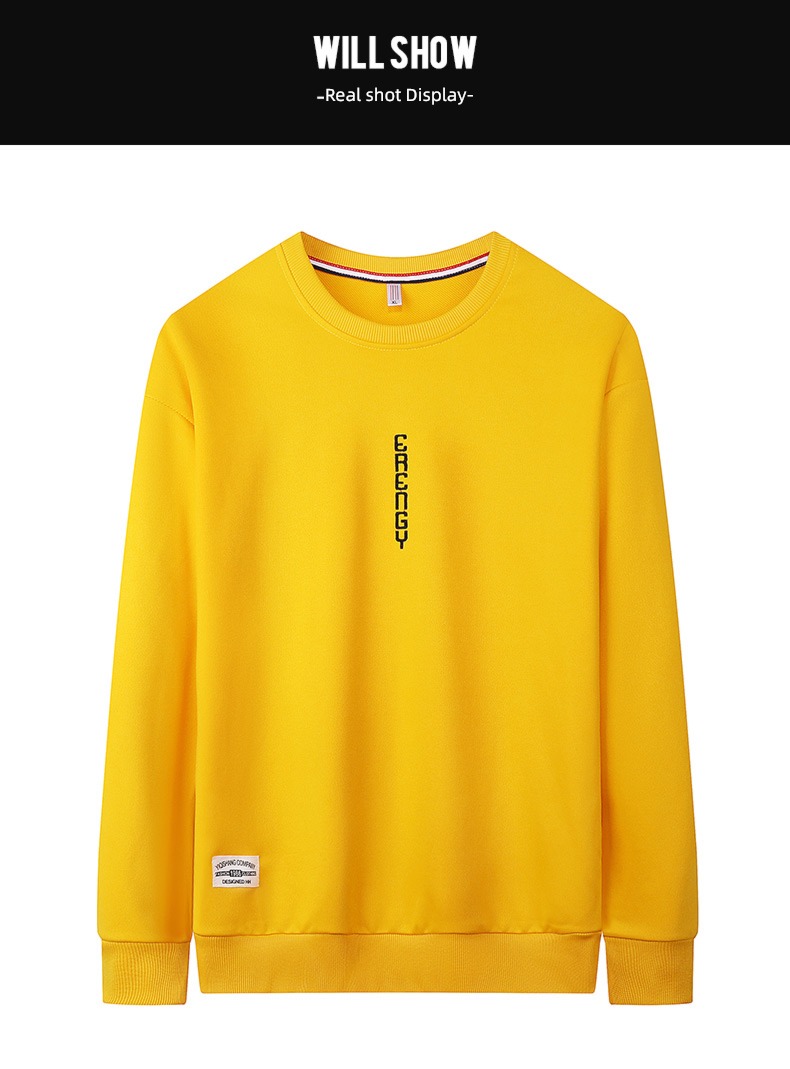 male tide ins Spring and Autumn Condom black Round neck Sweater