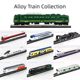 Alloy High-speed Railway Harmony Simulation Retro Green Skin Locomotive Subway Model Children's Metal Steam Train
