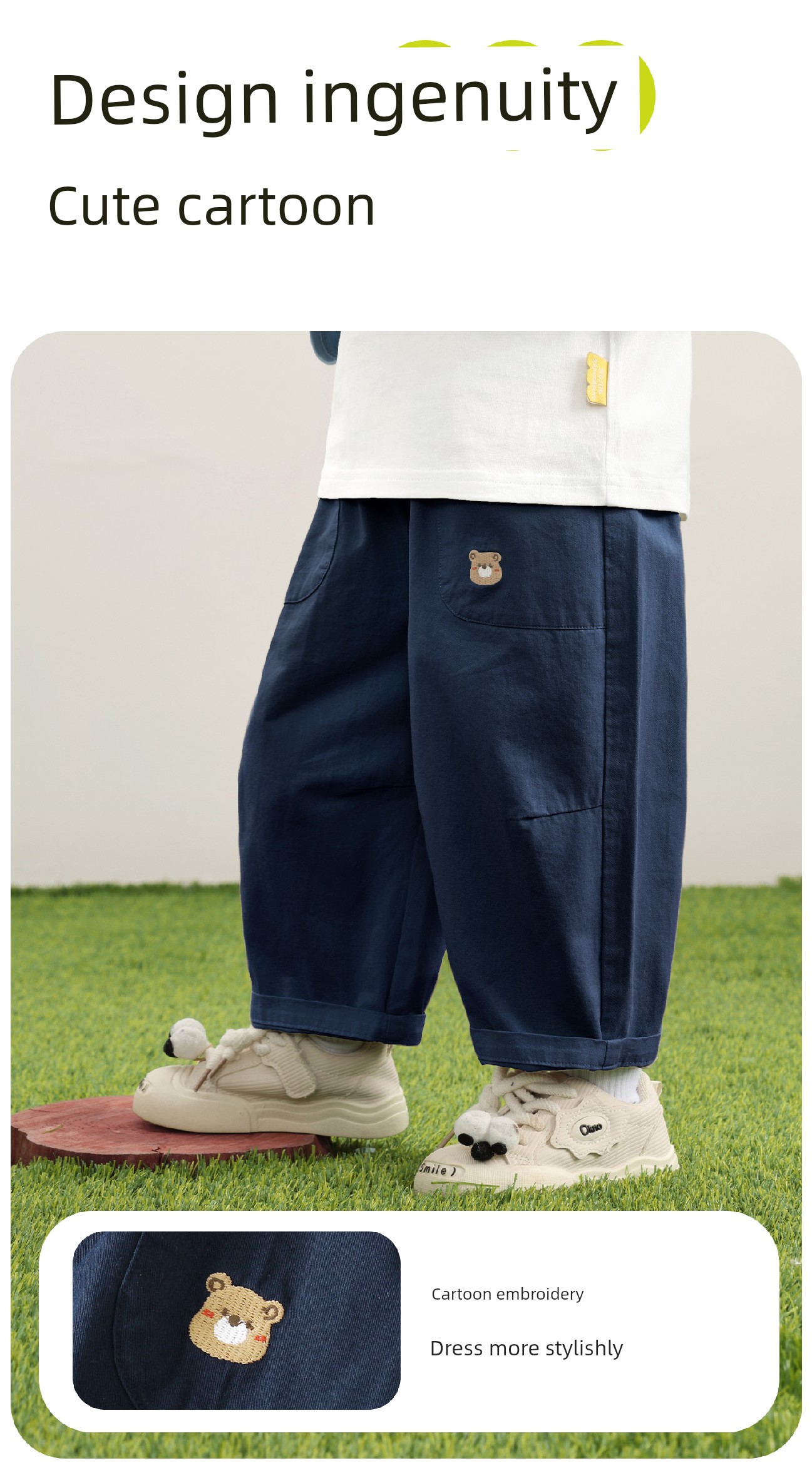 Children's Pure Cotton Pants Spring and Autumn Style Boys' Casual Pants 2026 New Model Baby Autumn Clothing Girls' Long Pants Autumn Outfit — 7