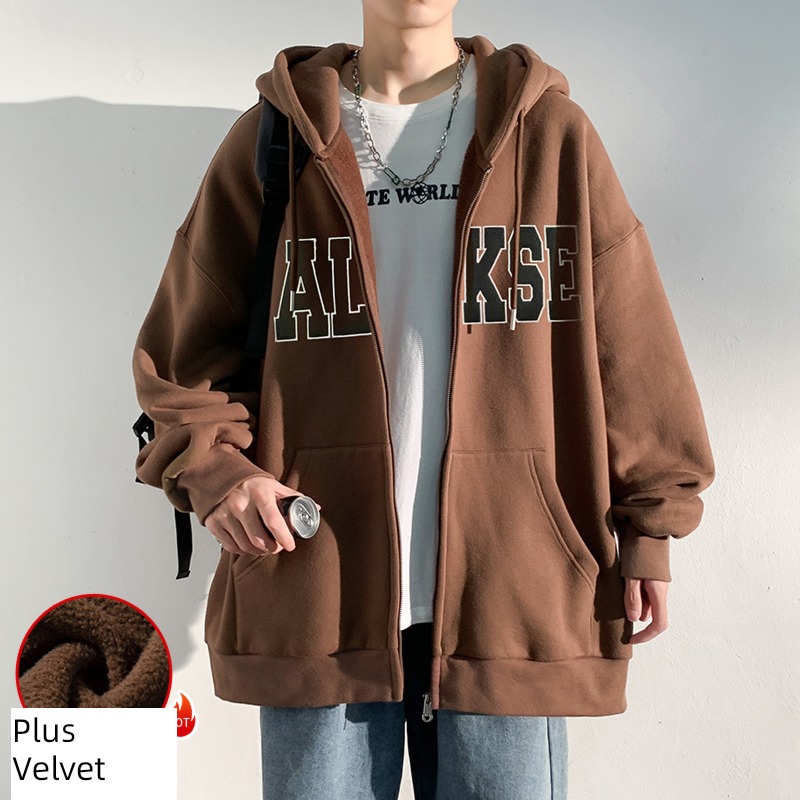 Chaopai winter easy Hooded Sweater schoolboy loose coat