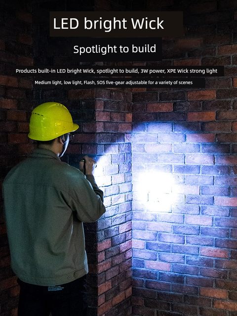 Deli flashlight strong light charging outdoor super bright long-range small mini portable household xenon lamp special LED