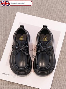 Black Leather Shoes for Girls, College Style, Soft Sole, Comfortable, Round Toe, Versatile, 2026 New Model, British Styl