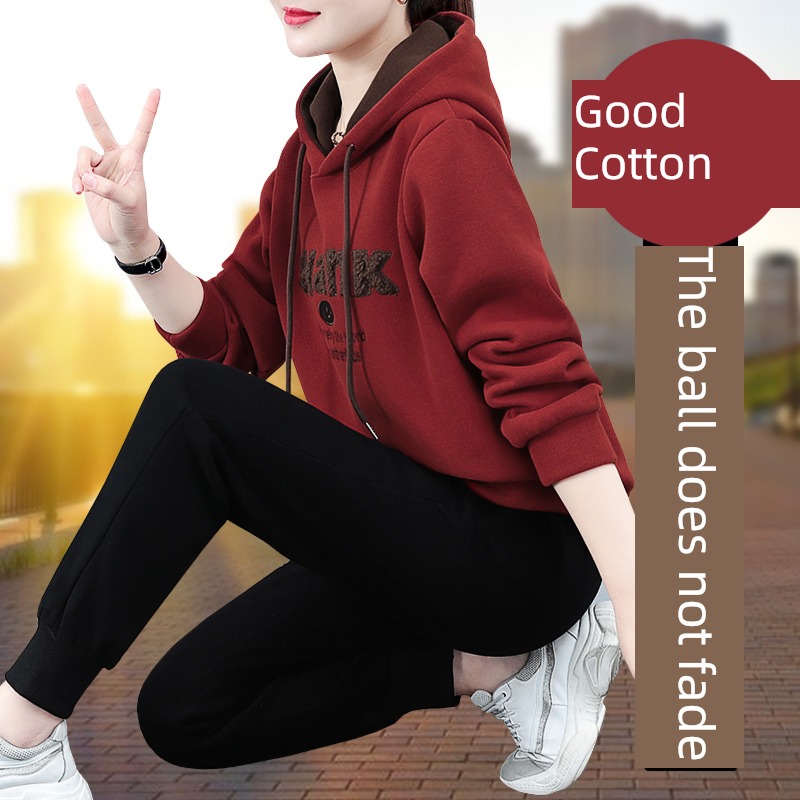 Foreign style Athletic Wear fashion Autumn and winter Plush thickening Sweater