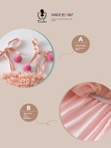 D.Bkyer Girl Princess Dress Tutu Skirt Birthday Full-Year Pettiskirt Kids Cake Dress Dress Baby Dress