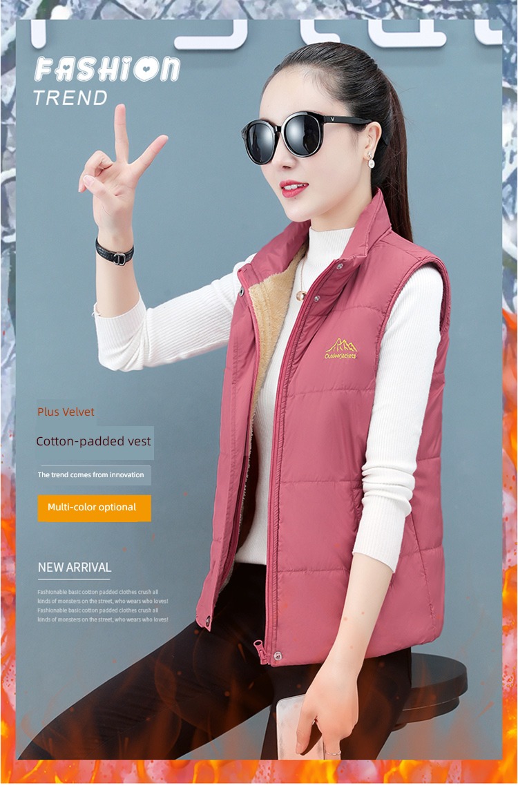 Woodpecker leisure time keep warm Wear out Down cotton Vest