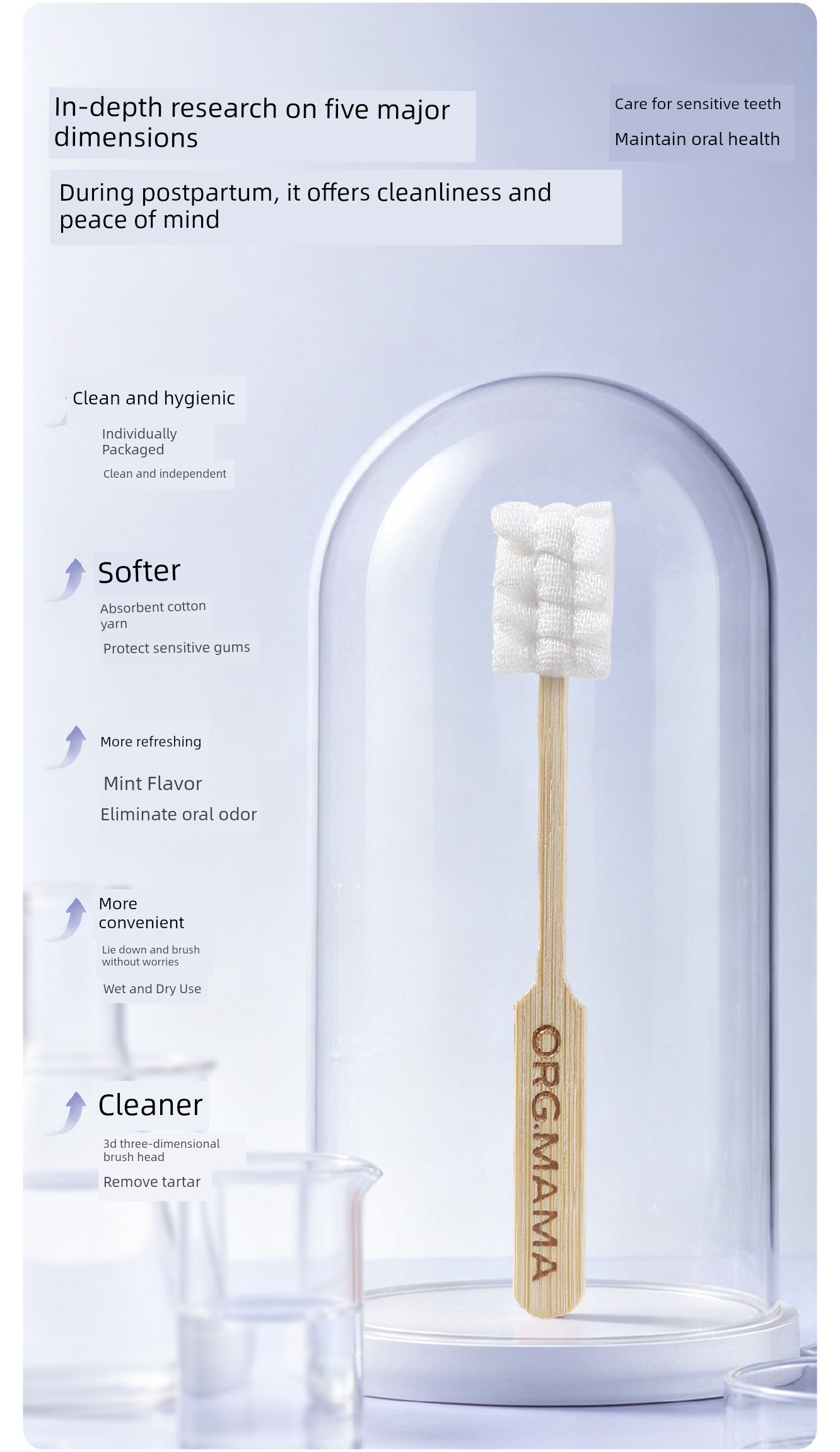 Pregnant Women's Confinement Toothbrush Disposable Soft Hair Gauze Postpartum Maternity Special Toiletries Toothpaste 30 Pieces during Pregnancy — 3